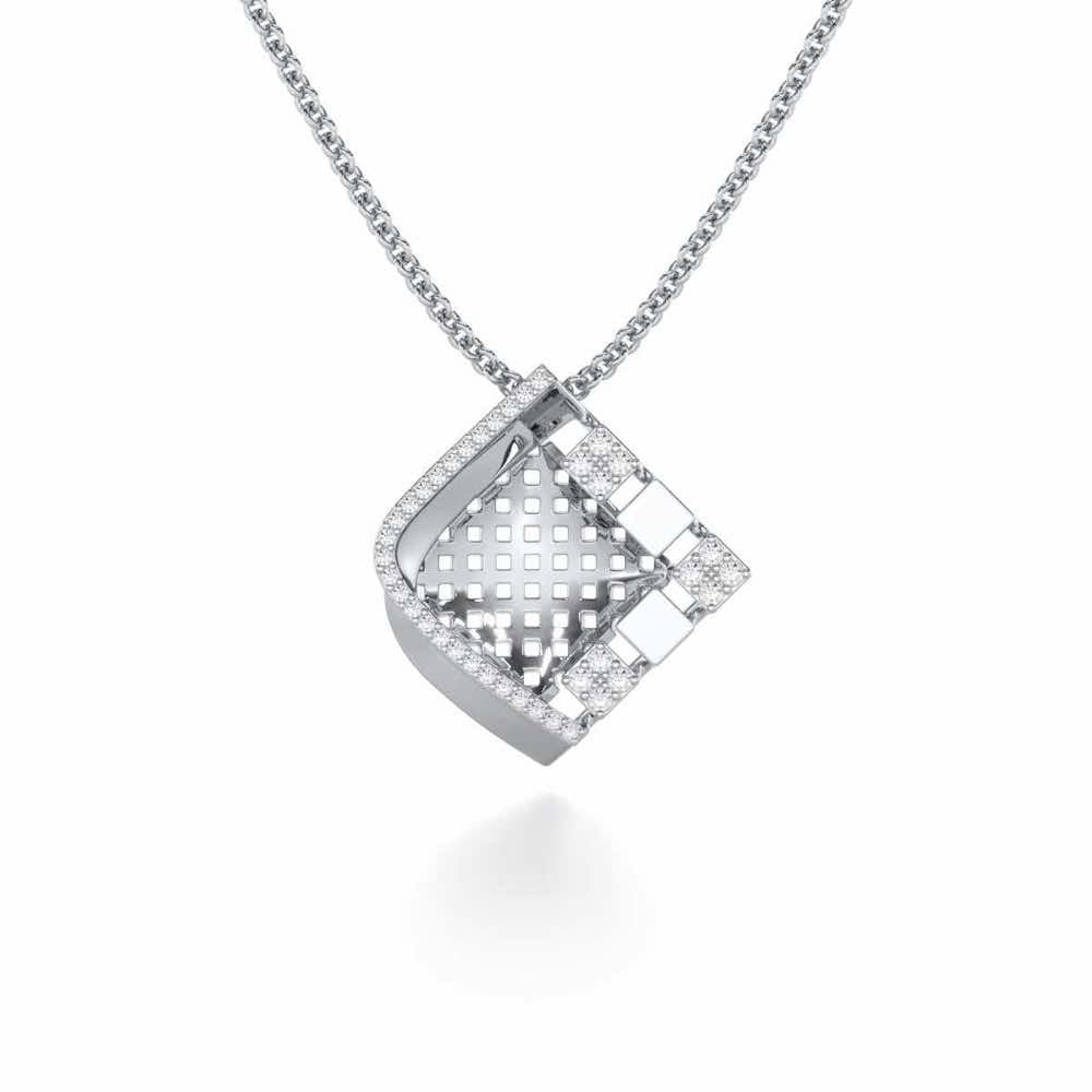 Joyful Cadence Silver Pendant - White Gold - Image 1