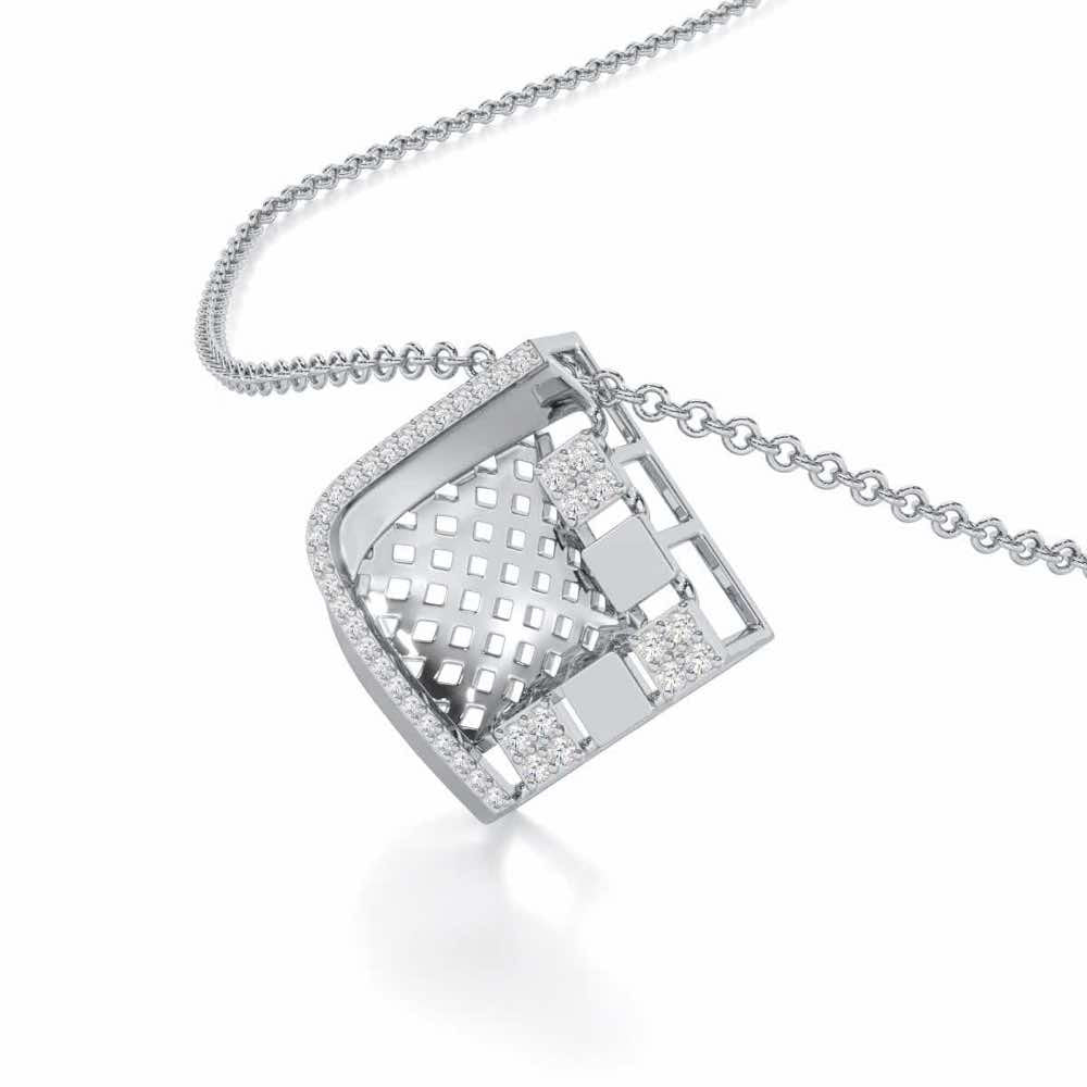 Joyful Cadence Silver Pendant - White Gold - Image 2
