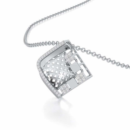 Joyful Cadence Silver Pendant - White Gold - Image 2