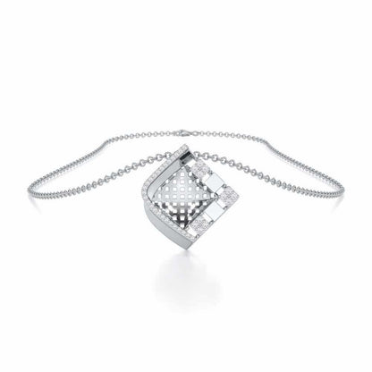Joyful Cadence Silver Pendant - White Gold - Image 3