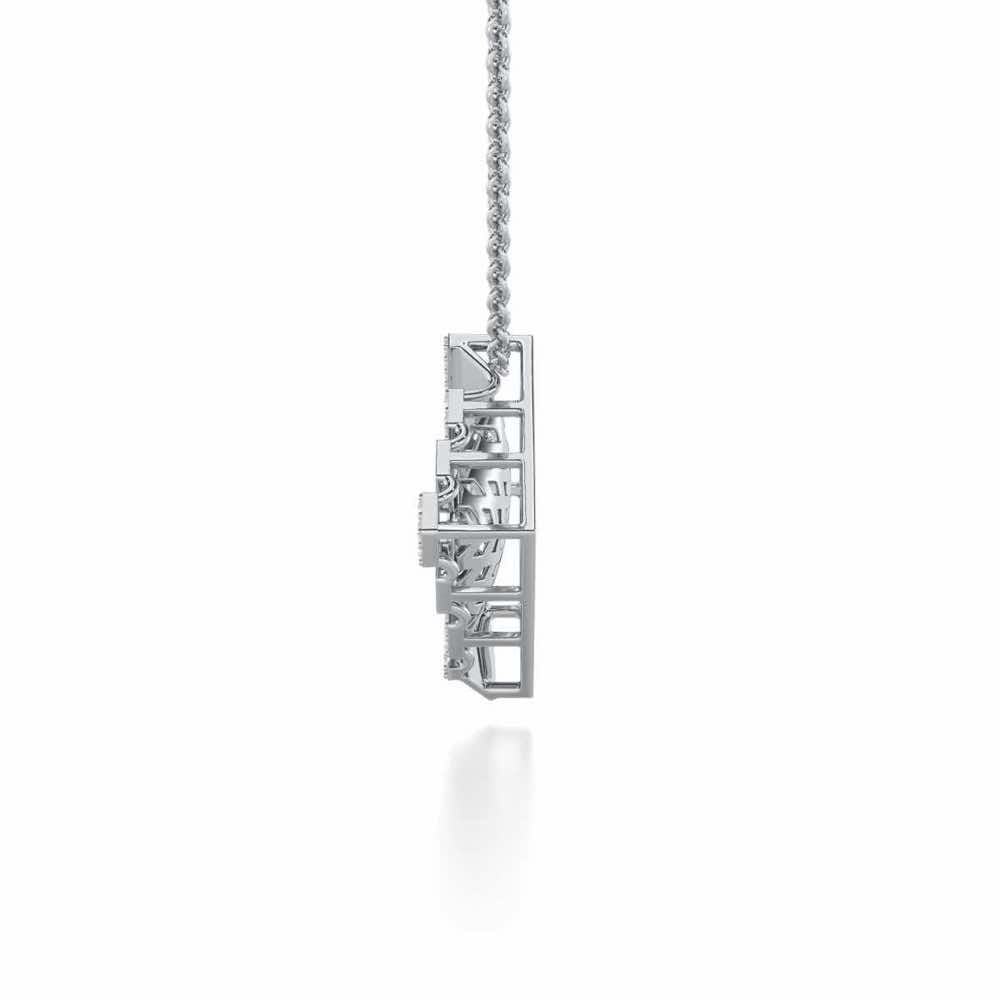 Joyful Cadence Silver Pendant - White Gold - Image 4