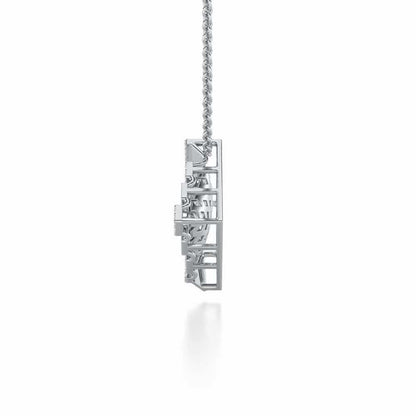 Joyful Cadence Silver Pendant - White Gold - Image 4