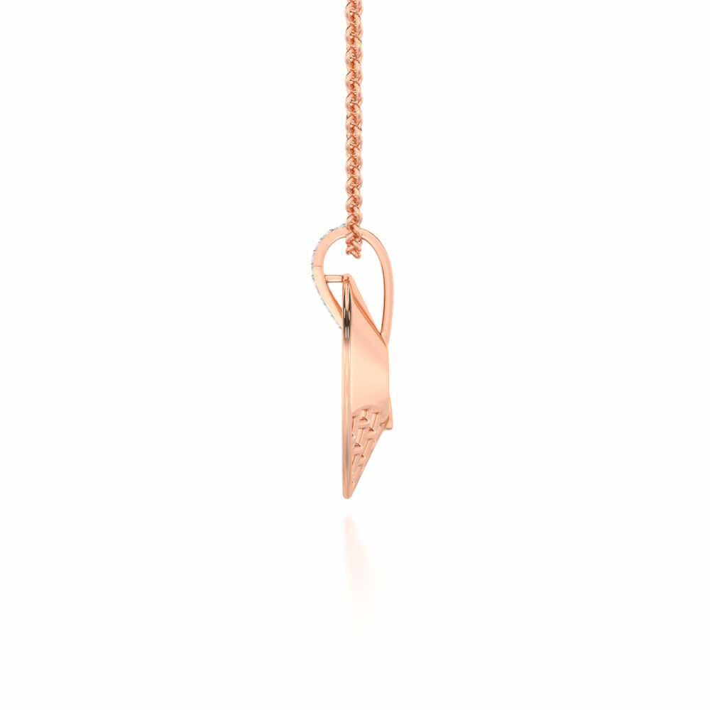 Joyous Round Silver Pendant - Rose Gold - Image 4
