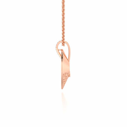 Joyous Round Silver Pendant - Rose Gold - Image 4