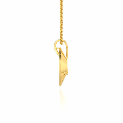 Joyous Round Silver Pendant - Yellow Gold - Image 4