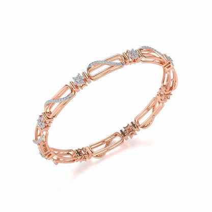 Just Fab Silver Bangles - Rose Gold - Image 1