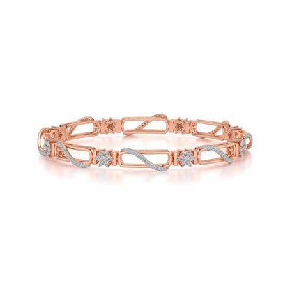 Just Fab Silver Bangles - Rose Gold - Image 4