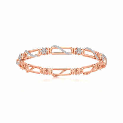 Just Fab Silver Bangles - Rose Gold - Image 5