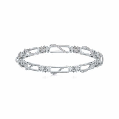 Just Fab Silver Bangles - White Gold - Image 5