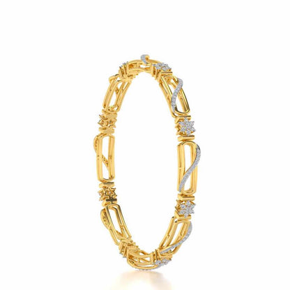 Just Fab Silver Bangles - Yellow Gold - Image 3