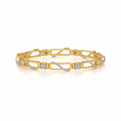 Just Fab Silver Bangles - Yellow Gold - Image 4