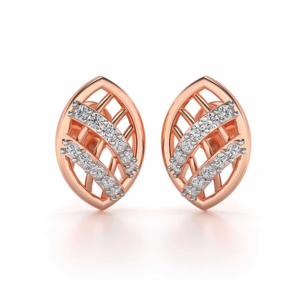 Just Lovely Silver Earrings - Rose Gold - Image 1