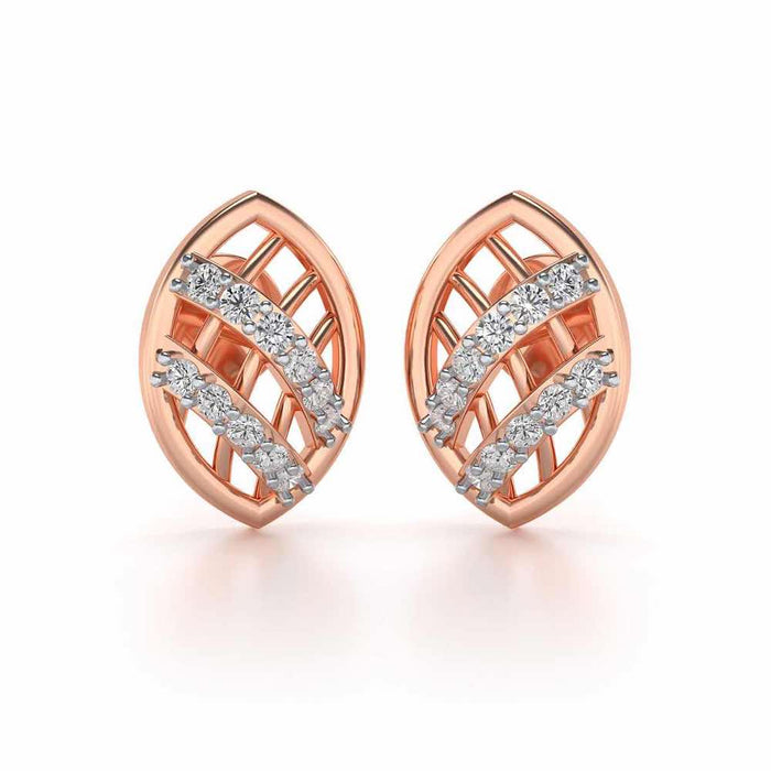 Just Lovely Silver Earrings - Rose Gold - Image 1