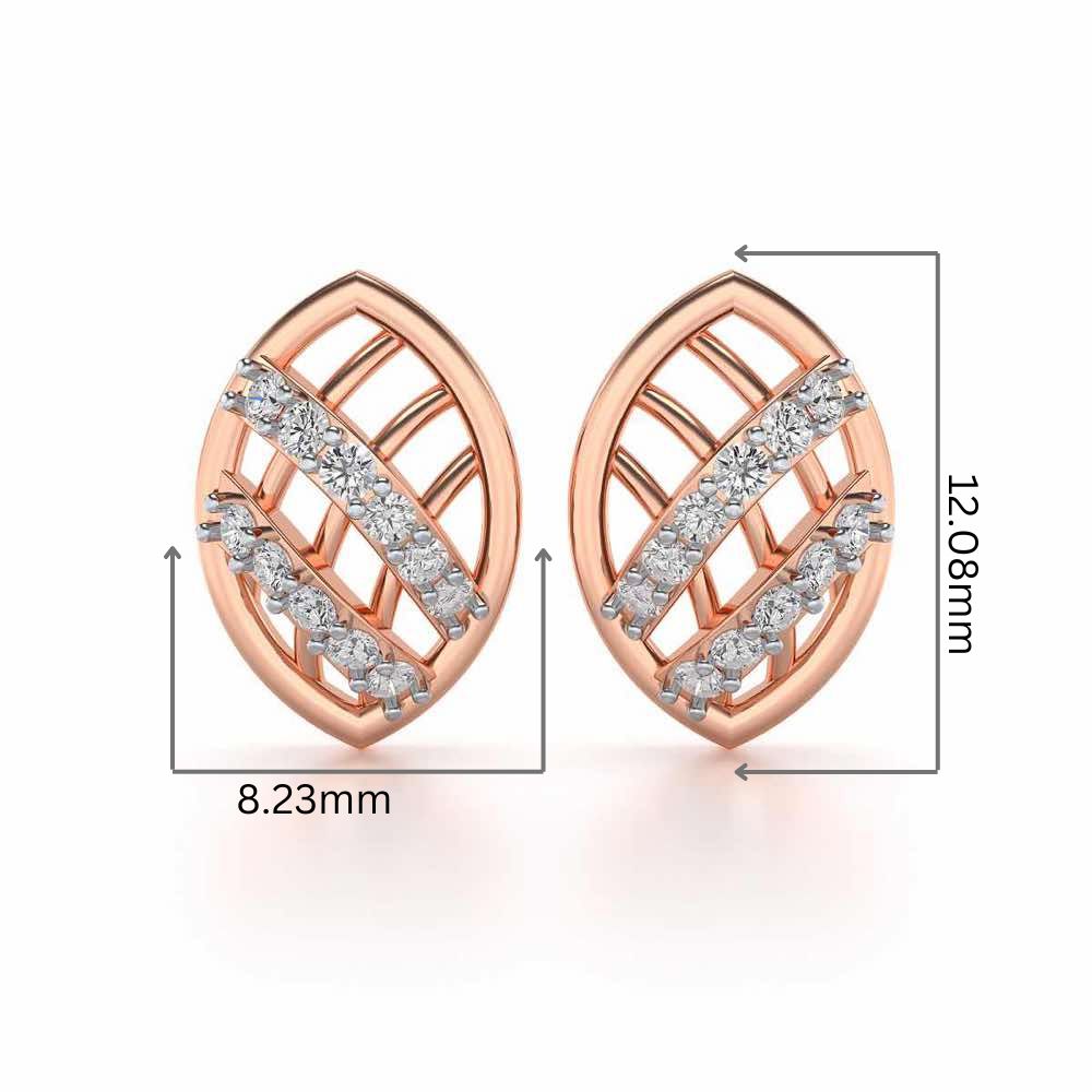 Just Lovely Silver Earrings - Rose Gold - Image 2
