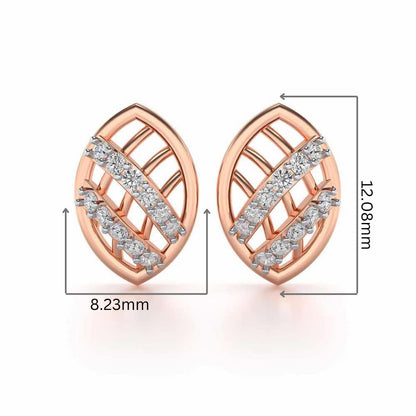 Just Lovely Silver Earrings - Rose Gold - Image 2
