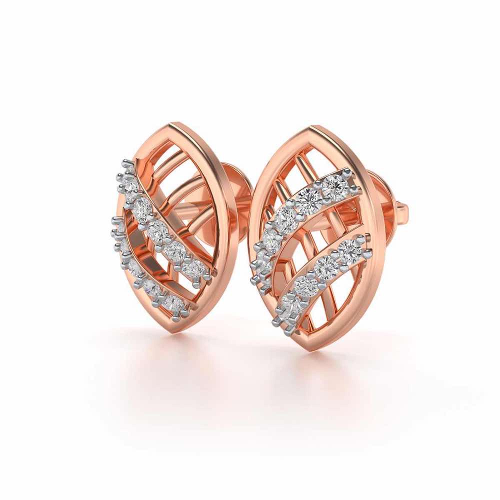 Just Lovely Silver Earrings - Rose Gold - Image 3