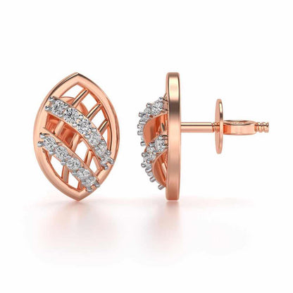 Just Lovely Silver Earrings - Rose Gold - Image 4