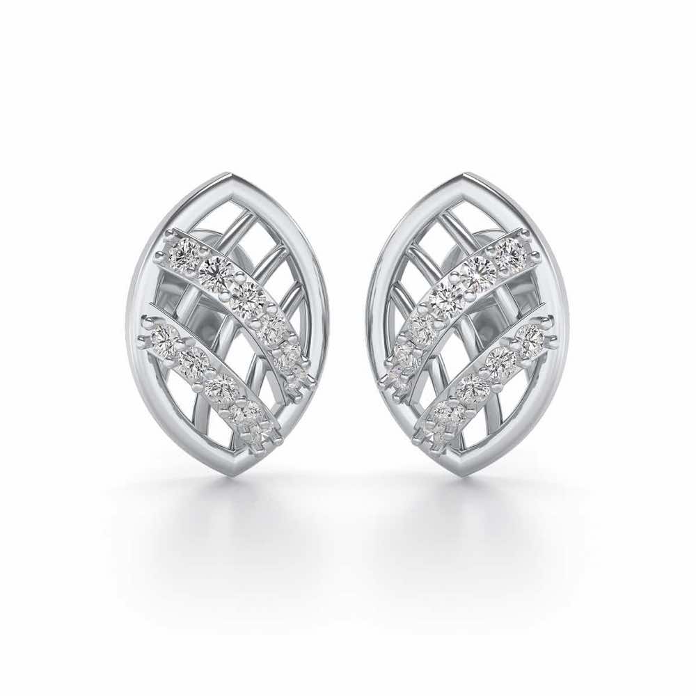 Just Lovely Silver Earrings - White Gold - Image 1