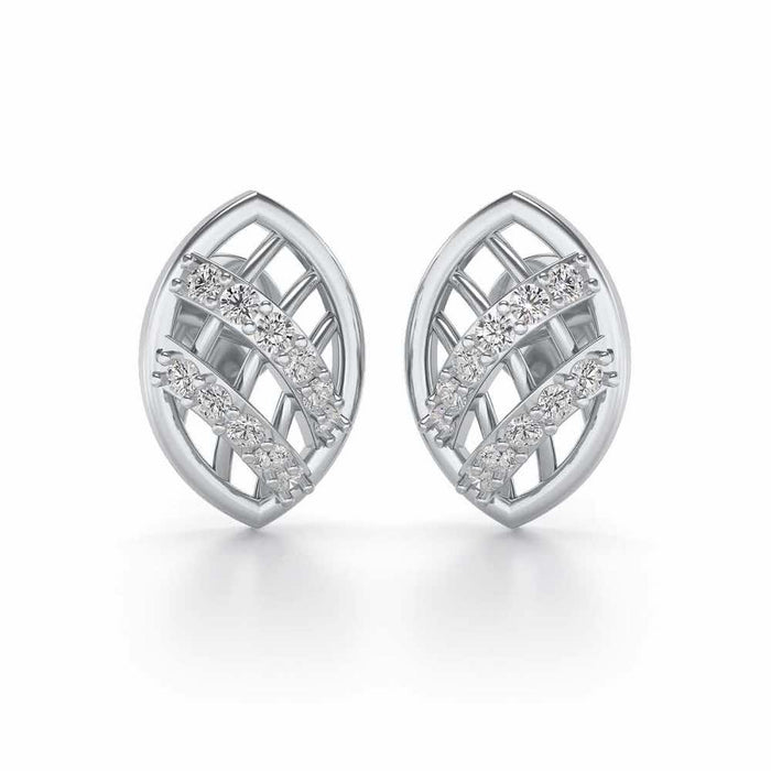 Just Lovely Silver Earrings - White Gold - Image 1