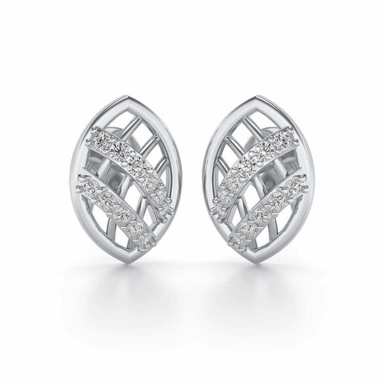Just Lovely Silver Earrings - White Gold - Image 1
