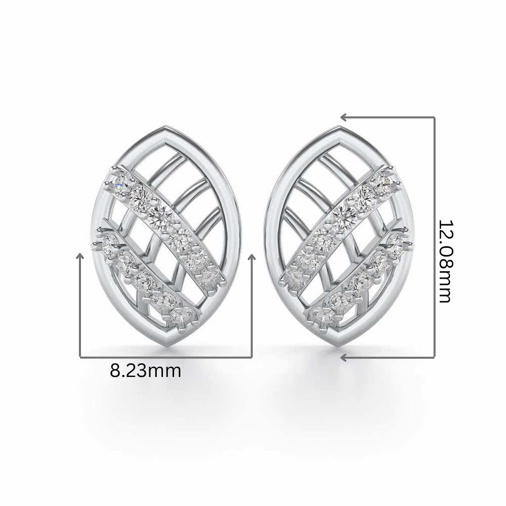Just Lovely Silver Earrings - White Gold - Image 2