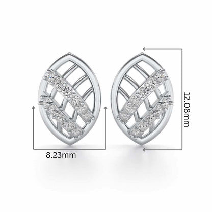 Just Lovely Silver Earrings - White Gold - Image 2