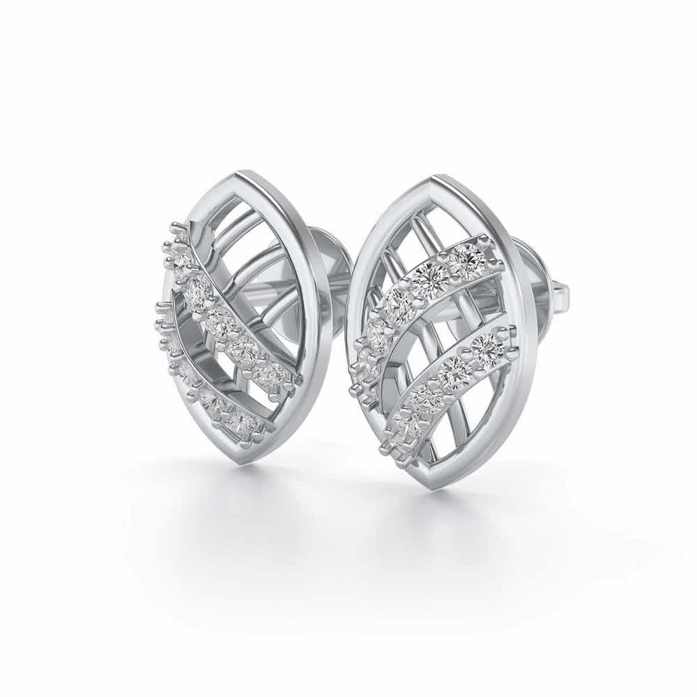 Just Lovely Silver Earrings - White Gold - Image 3