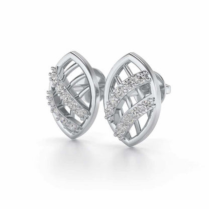 Just Lovely Silver Earrings - White Gold - Image 3