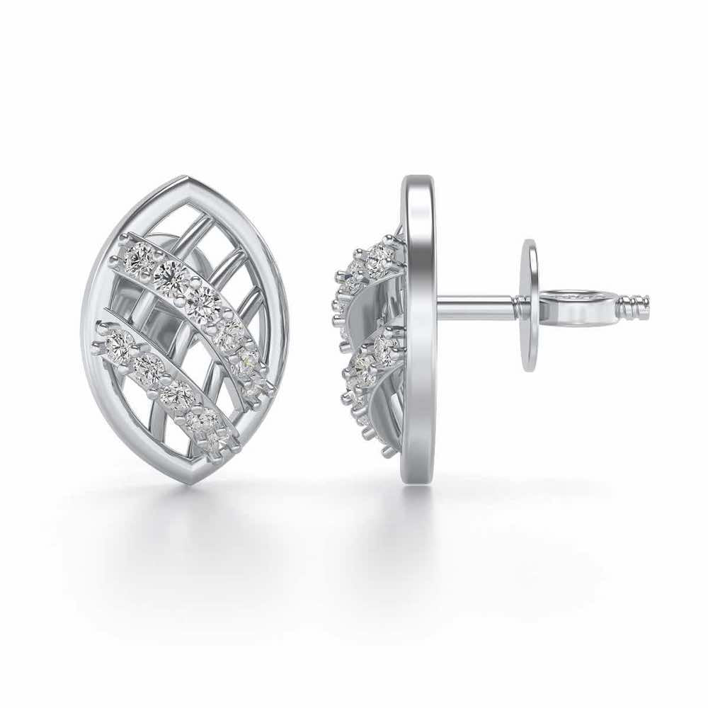 Just Lovely Silver Earrings - White Gold - Image 4