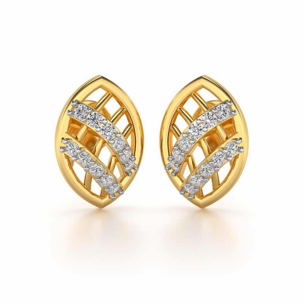 Just Lovely Silver Earrings - Yellow Gold - Image 1