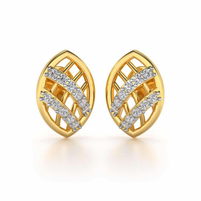 Just Lovely Silver Earrings - Yellow Gold - Image 1