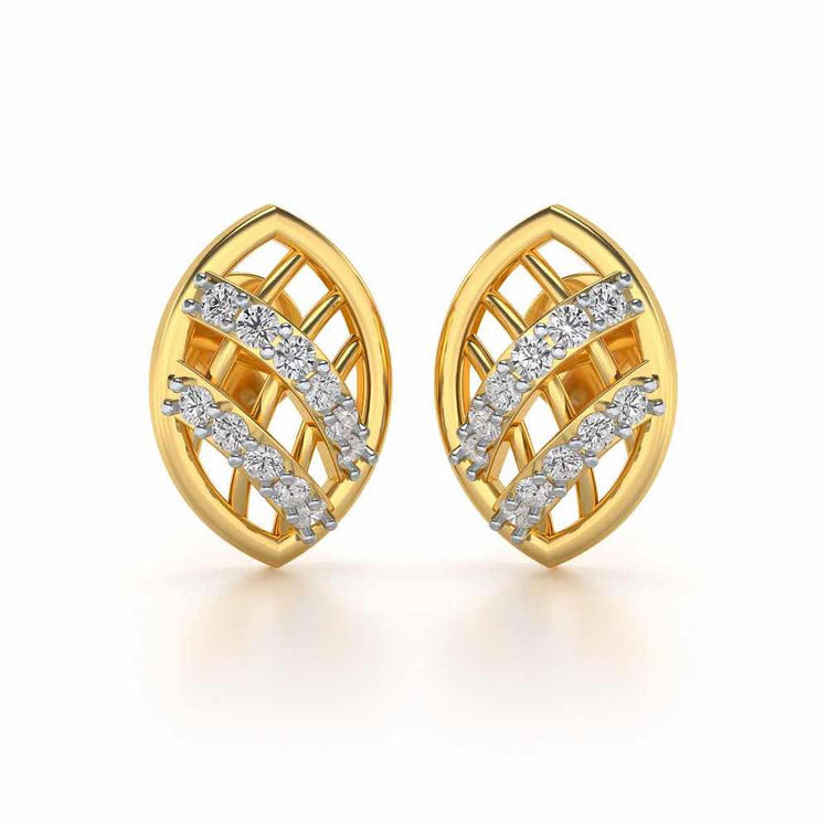 Just Lovely Silver Earrings - Yellow Gold - Image 1