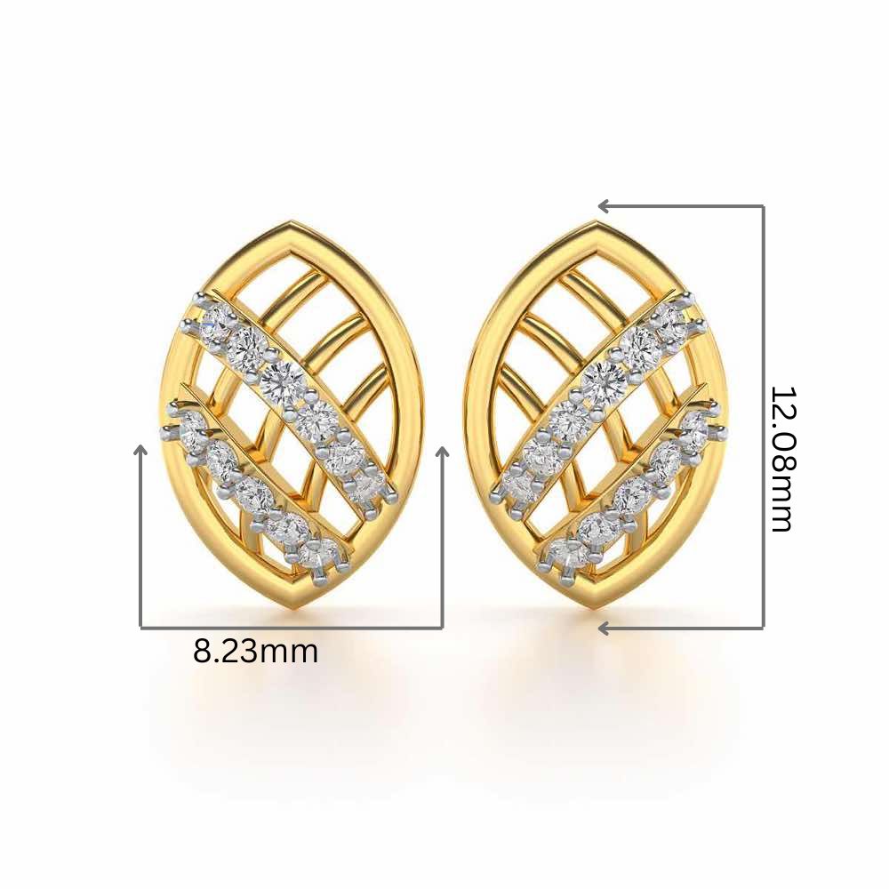 Just Lovely Silver Earrings - Yellow Gold - Image 2