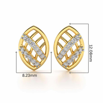 Just Lovely Silver Earrings - Yellow Gold - Image 2