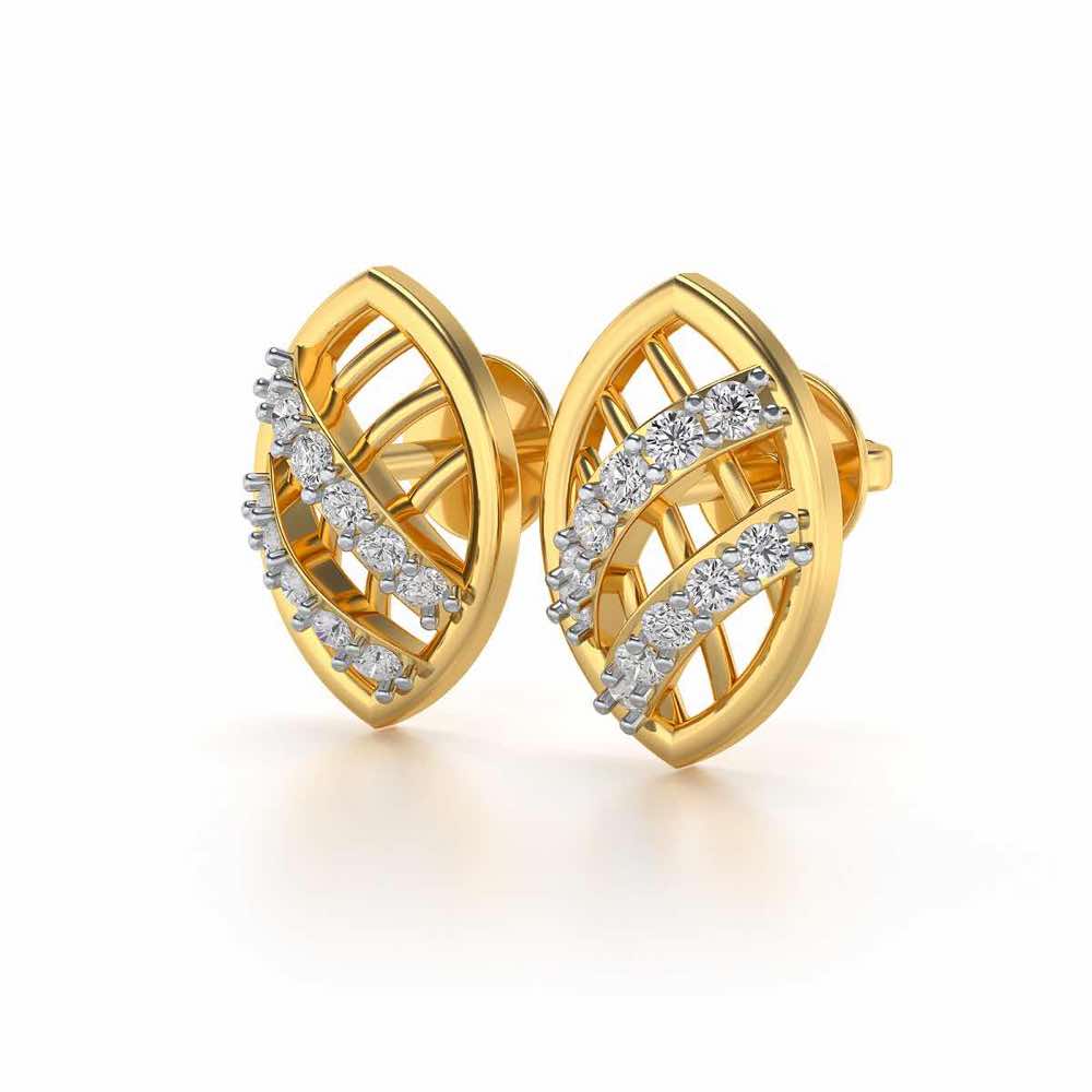 Just Lovely Silver Earrings - Yellow Gold - Image 3