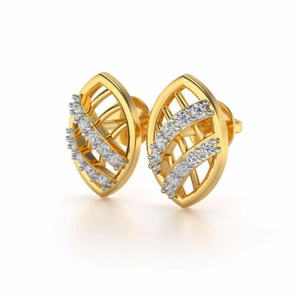 Just Lovely Silver Earrings - Yellow Gold - Image 3