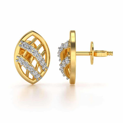 Just Lovely Silver Earrings - Yellow Gold - Image 4