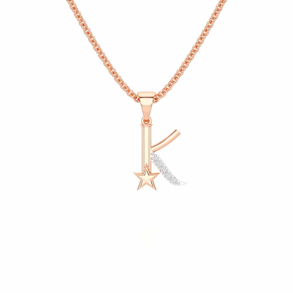 K-Glint Silver Pendant - Rose Gold - Image 1