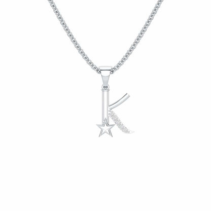 K-Glint Silver Pendant - White Gold - Image 1