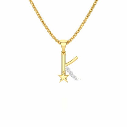 K-Glint Silver Pendant - Yellow Gold - Image 1