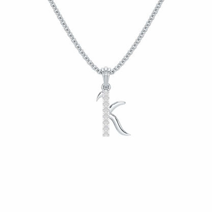 K-Luke Silver Pendant - White Gold - Image 1