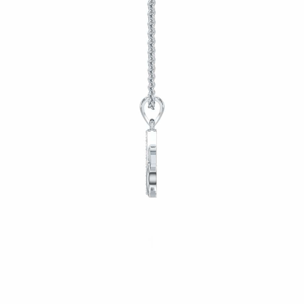 K-Luke Silver Pendant - White Gold - Image 3