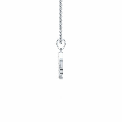 K-Luke Silver Pendant - White Gold - Image 3