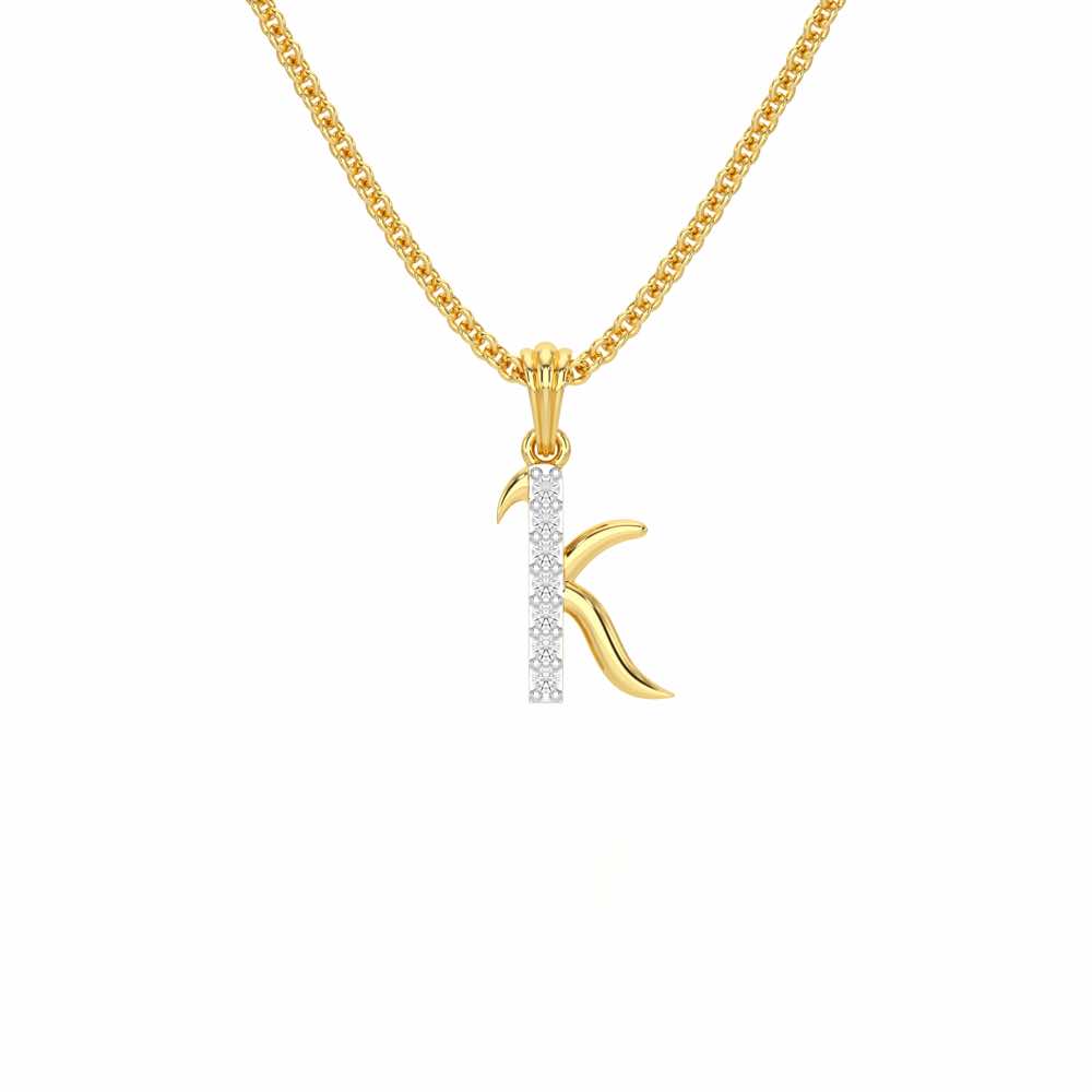 K-Luke Silver Pendant - Yellow Gold - Image 1