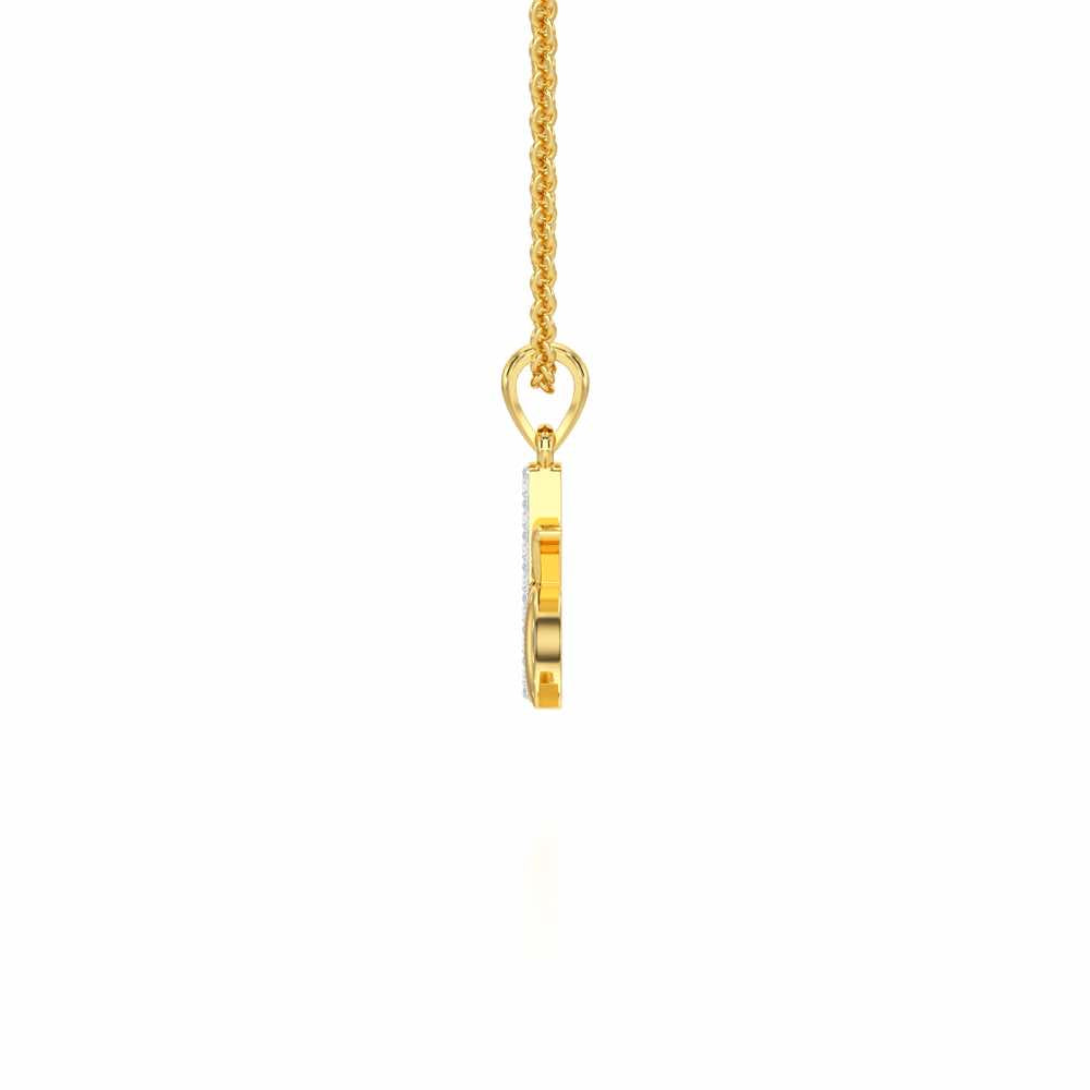 K-Luke Silver Pendant - Yellow Gold - Image 3