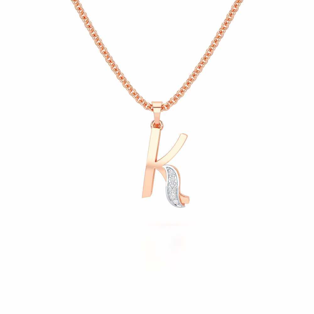 K-Spark Silver Pendant - Rose Gold - Image 1