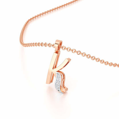 K-Spark Silver Pendant - Rose Gold - Image 2