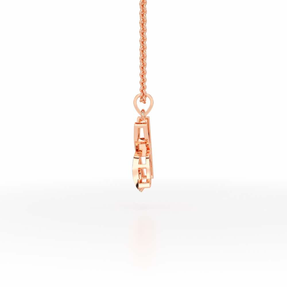 K-Spark Silver Pendant - Rose Gold - Image 3