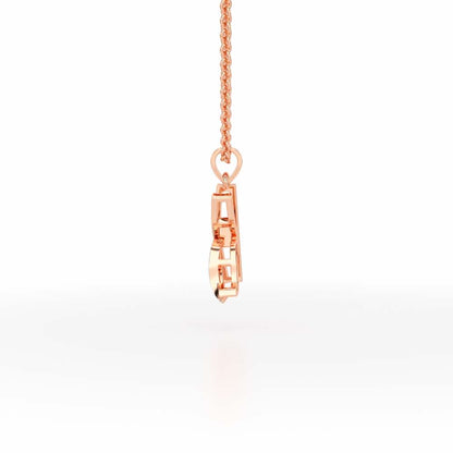 K-Spark Silver Pendant - Rose Gold - Image 3