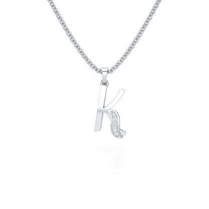 K-Spark Silver Pendant - White Gold - Image 1